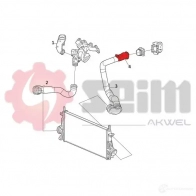 Патрубок интеркулера SEIM 8G YN1DZ 1437801387 981896 - Изображение 2