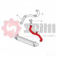 Патрубок интеркулера SEIM K2 GR6C 1437906722 982101 - Изображение 2