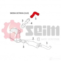 Патрубок интеркулера SEIM 3349809816090 981609 2160051 3L5 39AQ - Изображение 2