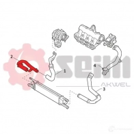 Патрубок интеркулера SEIM S8M 0RQ 982021 1437801457 - Изображение 2