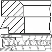 Поршневые кольца, комплект WILMINK GROUP CJA11RE 4041621 S5H I2 WG1096581