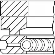 Поршневые кольца, комплект WILMINK GROUP 4053036 KMLV5 WG1155001 OM LF5RP