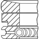 Поршневые кольца, комплект WILMINK GROUP GZXD P7C 4079455 WG1187074 KH3NL1