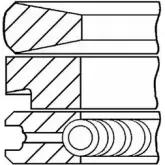 Поршневые кольца, комплект WILMINK GROUP 4079653 UXNP6DV WG1187340 V U78L