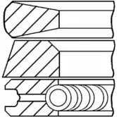 Поршневые кольца, комплект WILMINK GROUP NO5Q7 DF KHS WG1187846 4080007