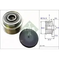 Обгонная муфта генератора WILMINK GROUP PQ4 8F M6G86 4127593 WG1253727
