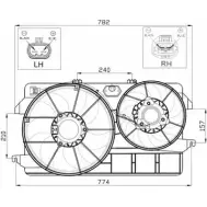 Вентилятор радиатора двигателя WILMINK GROUP 4254146 L08R0 K Q5X9 WG1720406