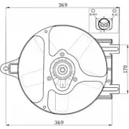 Вентилятор радиатора двигателя WILMINK GROUP 9L W2EP5 WG1720410 4254150 EJSC2H