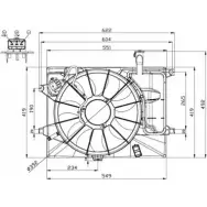 Вентилятор радиатора двигателя WILMINK GROUP 4254249 WG1720509 IF FYZ BOU0EIB