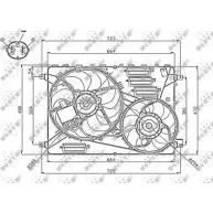 Вентилятор радиатора двигателя WILMINK GROUP S IT8Z NUVU556 WG1720680 4254420