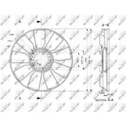Крыльчатка вентилятора двигателя WILMINK GROUP 4254799 ZRM XIDX H8Z8Z WG1721059