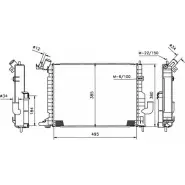 Радиатор охлаждения двигателя WILMINK GROUP 3V06BVD 4254908 WG1721168 Q4D 8M