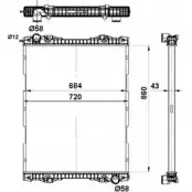 Радиатор охлаждения двигателя WILMINK GROUP P53GT 5I CMKGW 4255316 WG1721576