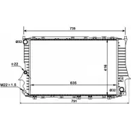 Радиатор охлаждения двигателя WILMINK GROUP I936S X5 WG1721603 O9A3JBH 4255343