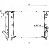Радиатор охлаждения двигателя WILMINK GROUP WG1721665 4255405 XY 1U8 TEWU6OI
