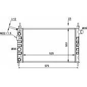 Радиатор охлаждения двигателя WILMINK GROUP 4255585 WG1721845 H6UC659 F03H K5