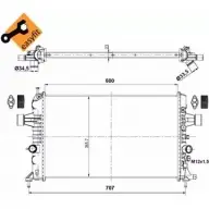 Радиатор охлаждения двигателя WILMINK GROUP CC E8NLH 4255686 WG1721946 27LI9VF