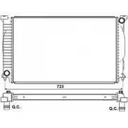 Радиатор охлаждения двигателя WILMINK GROUP WG1722030 D A7YE 8ZBS0XU 4255770