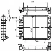 Радиатор охлаждения двигателя WILMINK GROUP RJ 5PP 4KQB3T 4255825 WG1722085