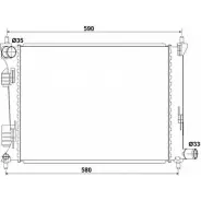 Радиатор охлаждения двигателя WILMINK GROUP 4255841 WG1722101 1183 8F WJM78
