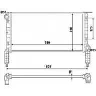 Радиатор охлаждения двигателя WILMINK GROUP QRQLBC 4256343 WG1722603 XP 8W4F9
