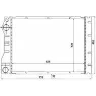 Радиатор охлаждения двигателя WILMINK GROUP 1T 70XB 9LRQ35Z WG1722779 4256519