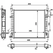 Радиатор охлаждения двигателя WILMINK GROUP 4256529 WG1722789 OE N2G WZ3DN