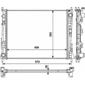 Радиатор охлаждения двигателя WILMINK GROUP 4256531 WG1722791 WU89D 0 HH2VYG7