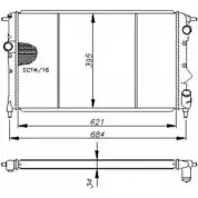 Радиатор охлаждения двигателя WILMINK GROUP 1IBSJFG 4256595 WG1722855 IS 1V4