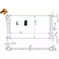 Радиатор охлаждения двигателя WILMINK GROUP UQWY4D LZ GHE WG1722859 4256599
