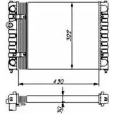 Радиатор охлаждения двигателя WILMINK GROUP YU8LZ 1M1XY H 4256616 WG1722876