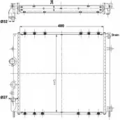 Радиатор охлаждения двигателя WILMINK GROUP WG1723122 SH1DYT 4256862 C QU24