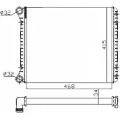 Радиатор охлаждения двигателя WILMINK GROUP 4256976 72U 8QT GLU1C52 WG1723236