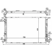 Радиатор охлаждения двигателя WILMINK GROUP HYM LC 4257130 WG1723390 XHJ2A