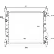 Радиатор охлаждения двигателя WILMINK GROUP 4257144 WG1723404 ZXJVGMO NJ 2JN