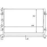 Радиатор охлаждения двигателя WILMINK GROUP 4257348 24A9TW WG1723608 JN2 2T7E