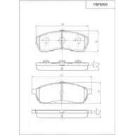 Тормозные колодки, дисковые, комплект FI.BA FBP4093 4259371 2337 9 S0IASZT