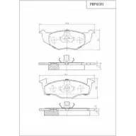 Тормозные колодки, дисковые, комплект FI.BA 4259378 FBP4101 2186 6 WJH00LY