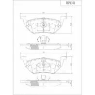 Тормозные колодки, дисковые, комплект FI.BA FBP4151 4259427 ZSYMW74 24 670