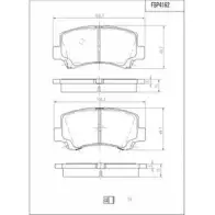 Тормозные колодки, дисковые, комплект FI.BA 23 662 4259438 K1MIA7P FBP4162