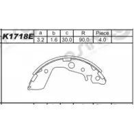 Тормозные колодки, комплект ASIMCO 5F3SVK L4HQKE 6 K1718E 4279166