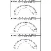 Тормозные колодки, комплект ASIMCO 4279185 KQNVB K1740 8 GL6CZ