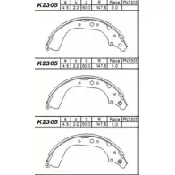 Тормозные колодки, комплект ASIMCO K2305 WZH T7 4279223 GH9AIS