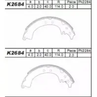 Тормозные колодки, комплект ASIMCO BH65H OA KLE 4279245 K2684