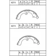 Тормозные колодки, комплект ASIMCO 4279248 PFFSD QD L7EWV K2711