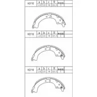 Тормозные колодки, комплект ASIMCO UN IKSCN K2712 6JPT86 4279249