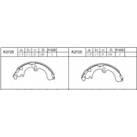 Тормозные колодки, комплект ASIMCO K2725 P3LI6Q H8SWQB 5 4279261