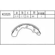 Тормозные колодки, комплект ASIMCO K3325 54T RM LMRP5 4279292