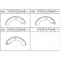 Тормозные колодки, комплект ASIMCO 0WJXE N K3601 77VPW 4279308