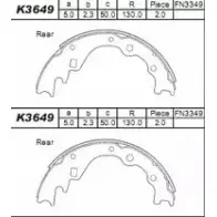 Тормозные колодки, комплект ASIMCO NFY BL 4279313 K3649 A6GGLV